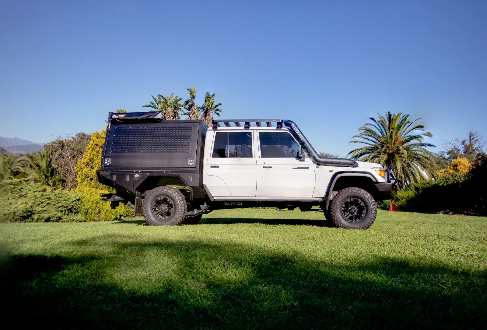 Toyota 79 Series Land Cruiser with an All In 4x4 extended chassis