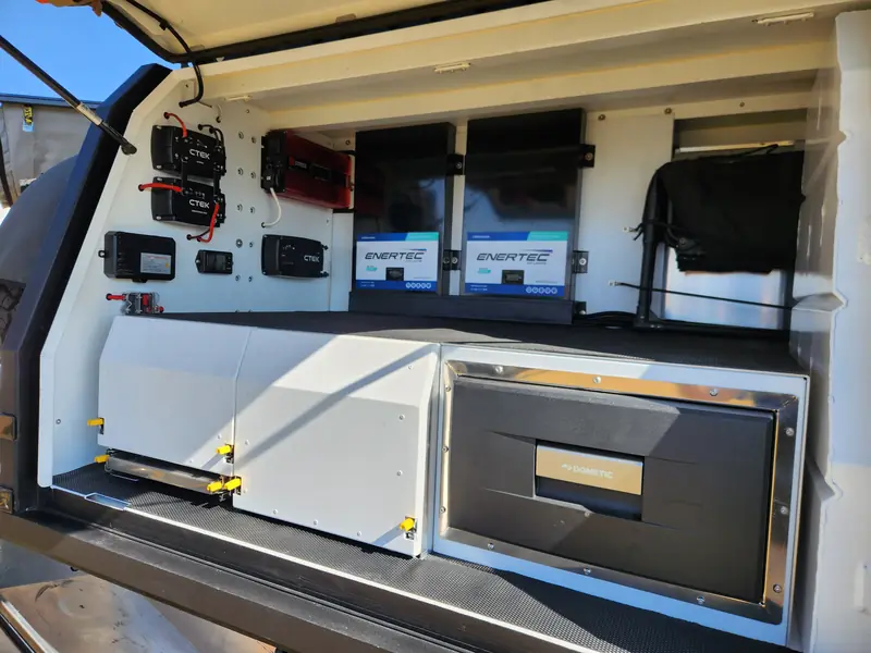 Canopy interior with drawers and storage