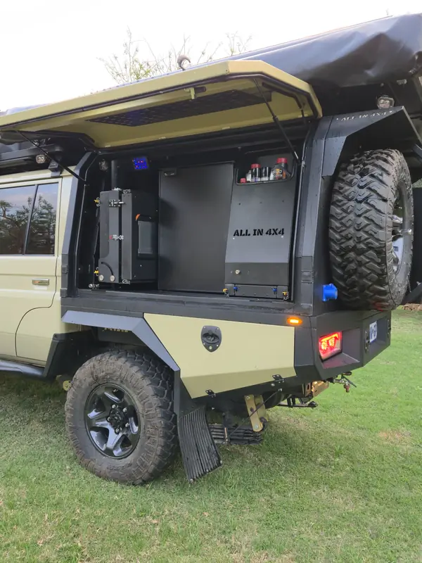 Canopy rear with the awning extended