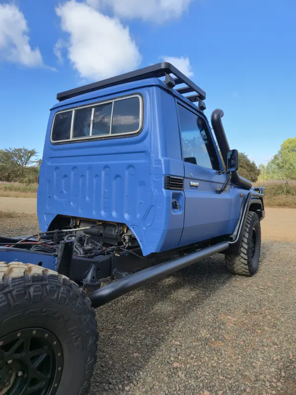Freshly painted Land Cruiser 79 body